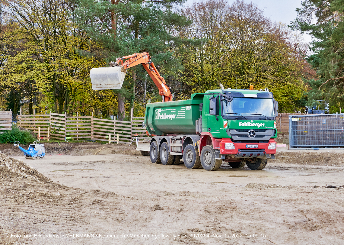 17.11.2022 - Baustelle an der Quiddestraße Haus für Kinder in Neuperlach